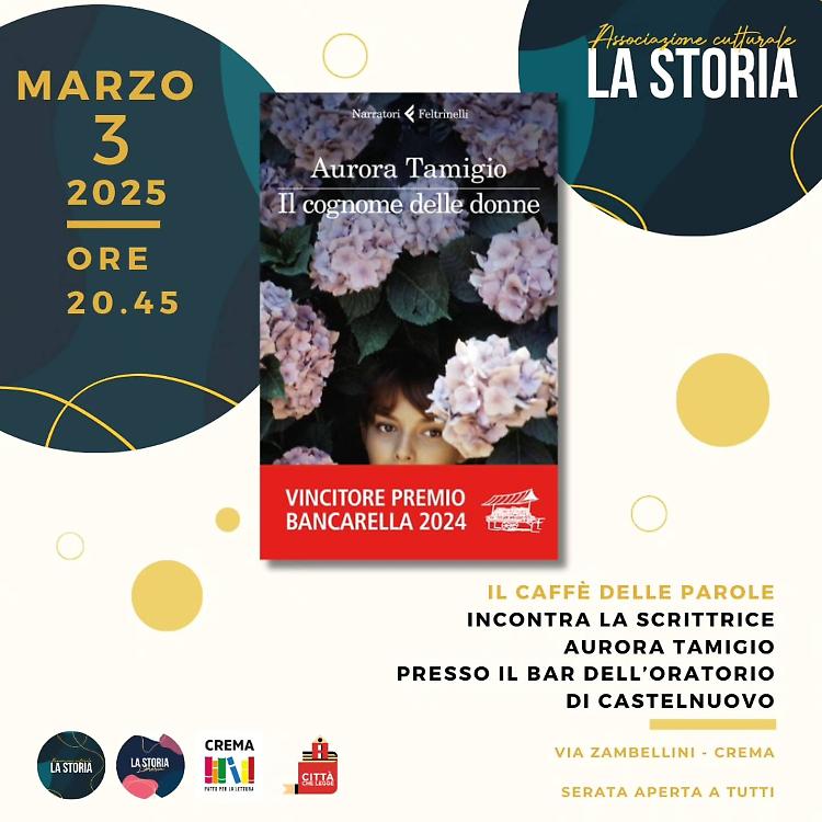 Aurora Tamigio presenta il suo romanzo "Il cognome delle donne"