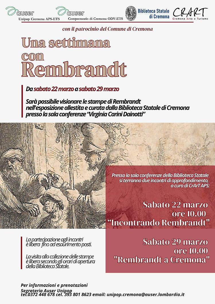 "Una settimana con Rembrandt": collezione di stampe