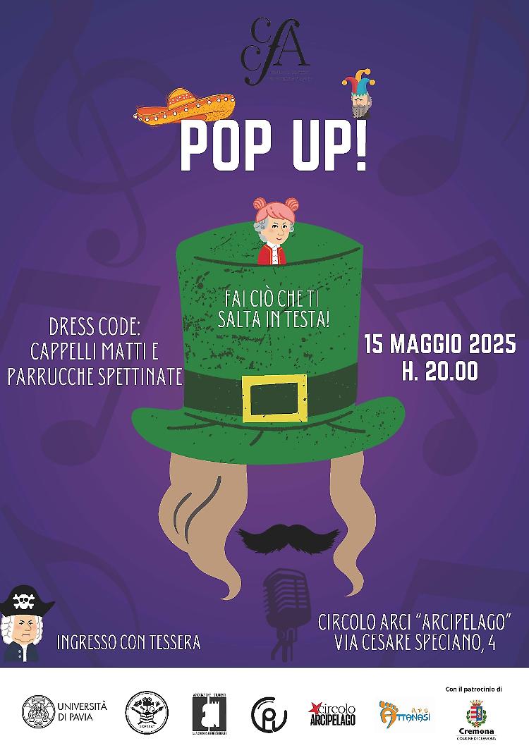 “Pop Up!”: concerto  per tutti i gusti all'insegna del divertimento