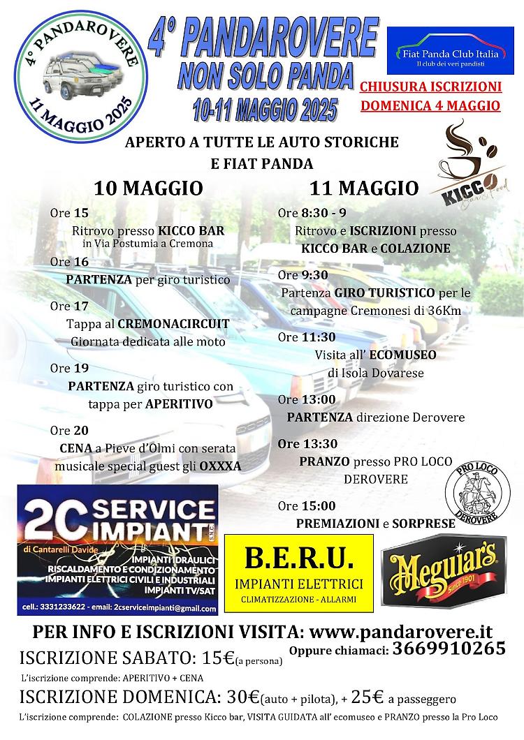 4° Pandarovere, raduno dedicata alla mitica Fiat Panda