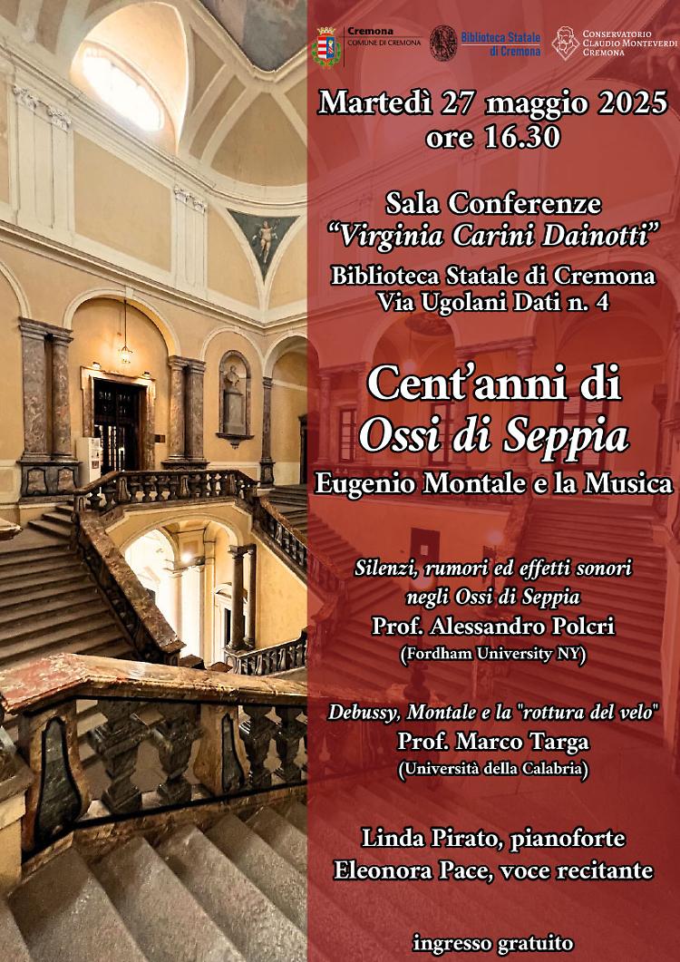 Conferenza "Cent'anni di Ossi di seppia. Eugenio Montale e la Musica"