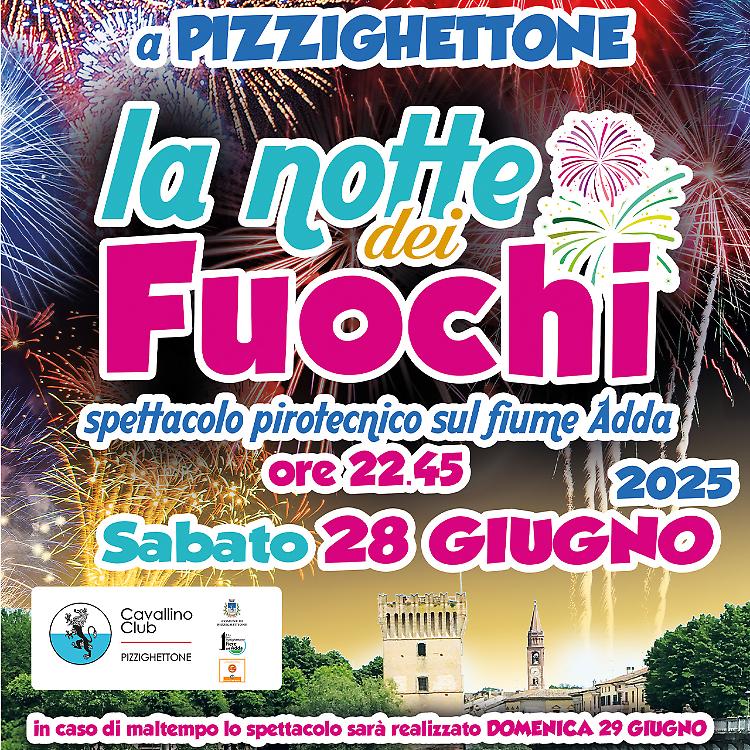 La notte dei Fuochi: spettacolo pirotecnico sull'Adda
