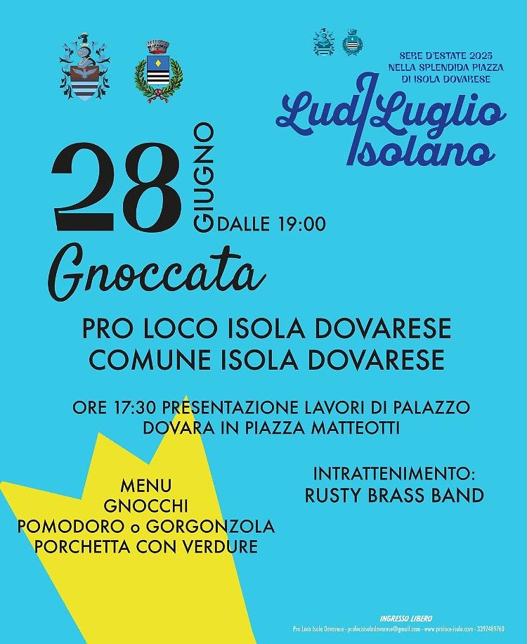 Gnoccata e musica con Rusty Brass Band: LuDiLuglio Isolano
