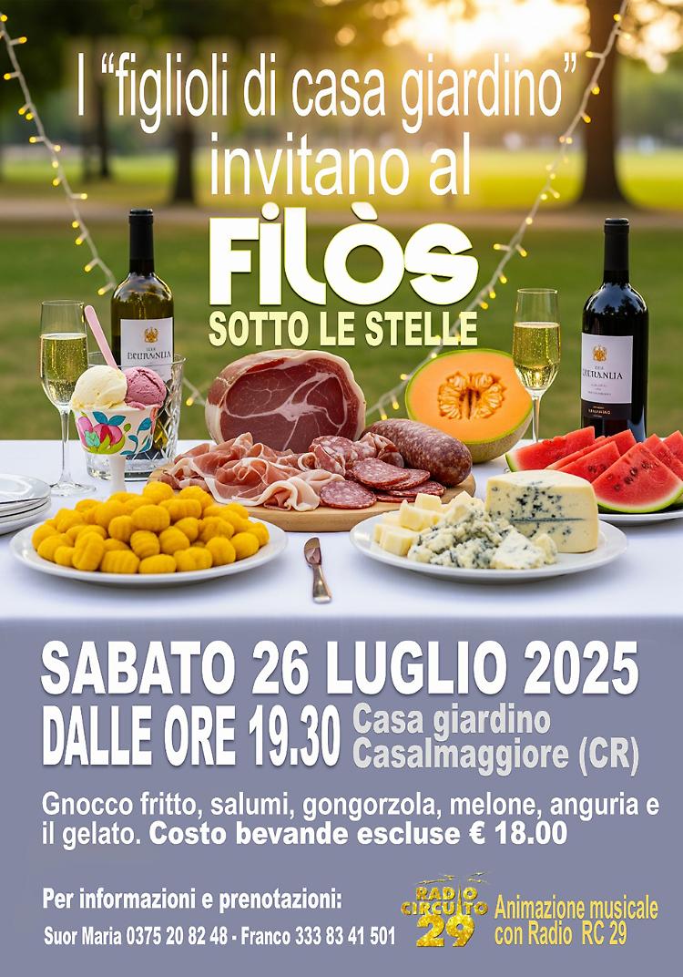 Filòs sotto le stelle con "i figlioli di Casa Giardino"