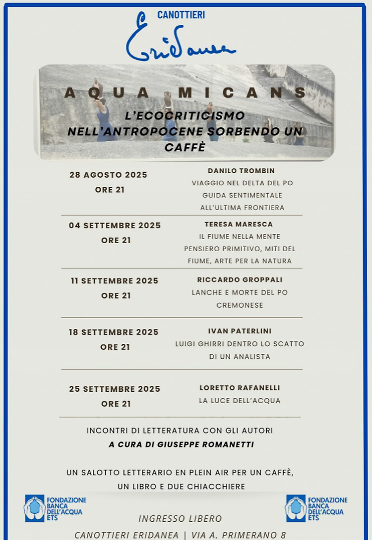 ‘Aqua Micans’ il caffè letterario all’aria aperta