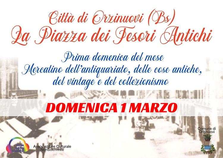 La Piazza dei Tesori Antichi. Mercatino antiquario