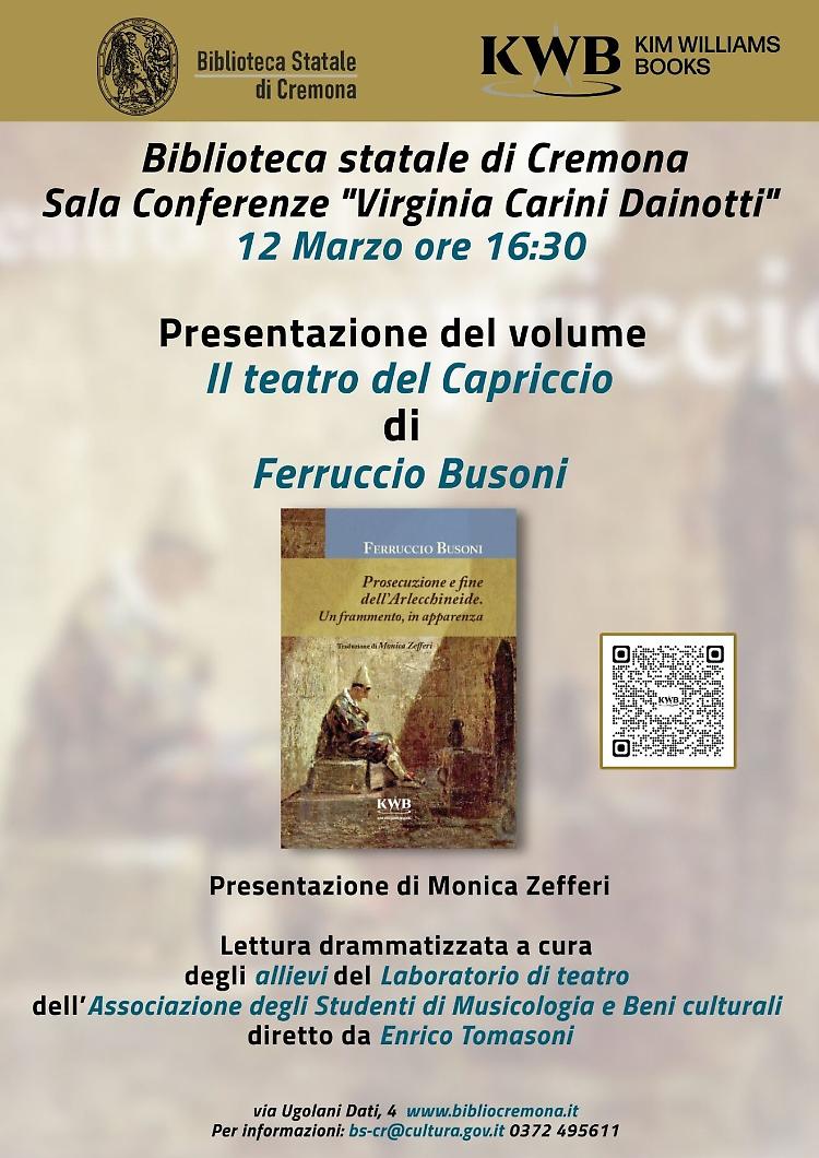 Presentazione: "Il teatro del Capriccio" di Ferruccio Busoni