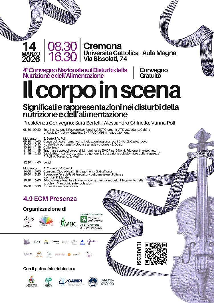 &lsquo;Il corpo in scena&rsquo; Convegno nazionale contro i disturbi alimentari